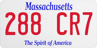 MA license plate 288CR7