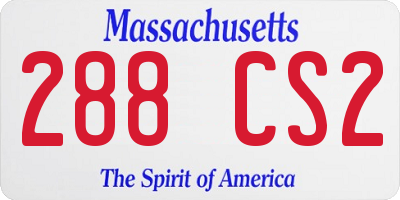MA license plate 288CS2