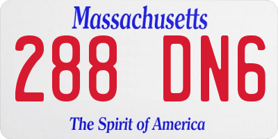 MA license plate 288DN6