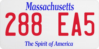MA license plate 288EA5