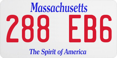 MA license plate 288EB6