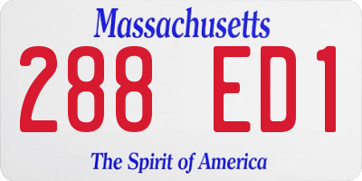 MA license plate 288ED1