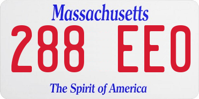 MA license plate 288EE0
