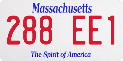 MA license plate 288EE1