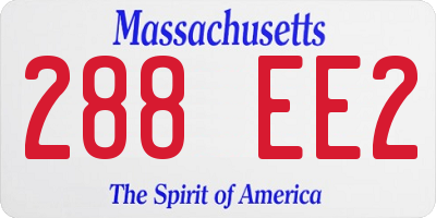 MA license plate 288EE2