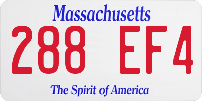 MA license plate 288EF4