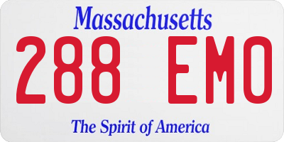 MA license plate 288EM0