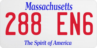 MA license plate 288EN6