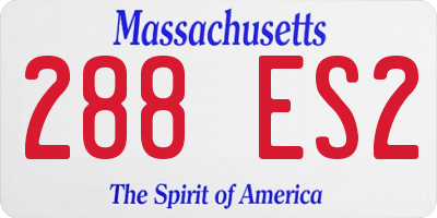 MA license plate 288ES2