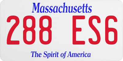 MA license plate 288ES6
