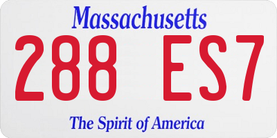 MA license plate 288ES7