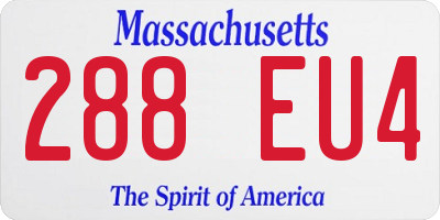 MA license plate 288EU4