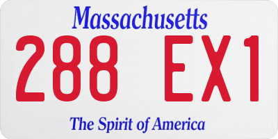 MA license plate 288EX1