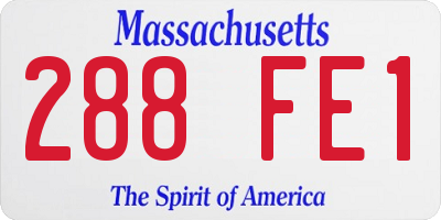 MA license plate 288FE1