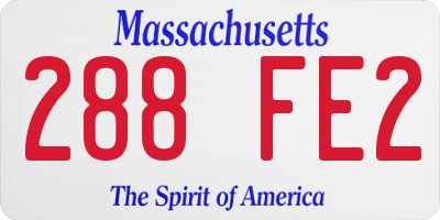 MA license plate 288FE2