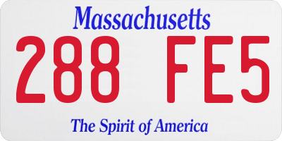 MA license plate 288FE5