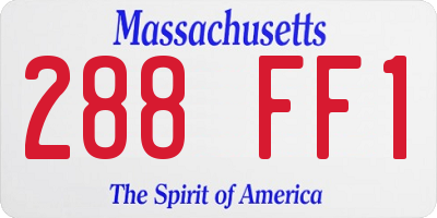 MA license plate 288FF1