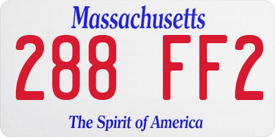 MA license plate 288FF2