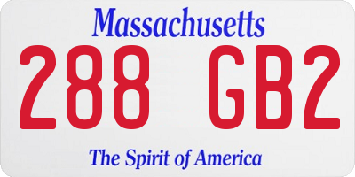 MA license plate 288GB2