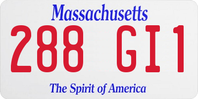 MA license plate 288GI1