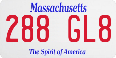 MA license plate 288GL8