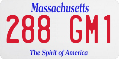 MA license plate 288GM1