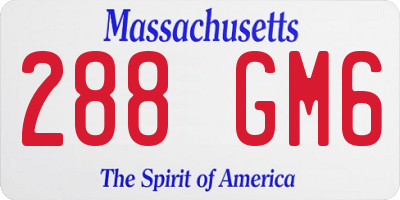 MA license plate 288GM6