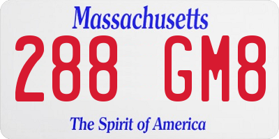 MA license plate 288GM8