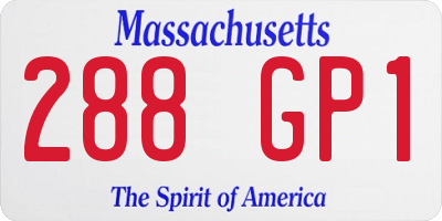 MA license plate 288GP1