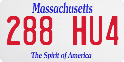 MA license plate 288HU4