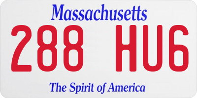MA license plate 288HU6