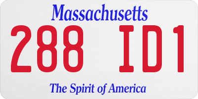 MA license plate 288ID1
