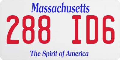 MA license plate 288ID6