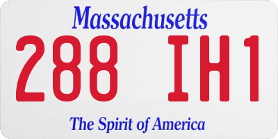 MA license plate 288IH1