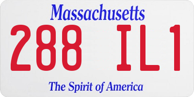 MA license plate 288IL1