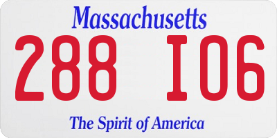 MA license plate 288IO6