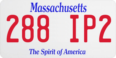 MA license plate 288IP2