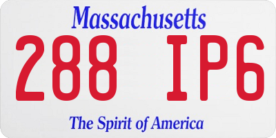 MA license plate 288IP6