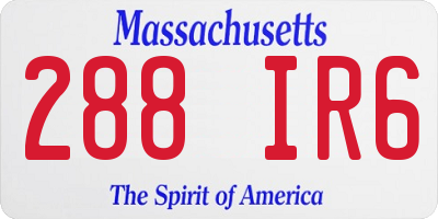 MA license plate 288IR6