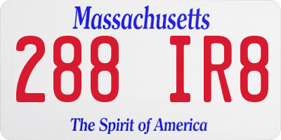 MA license plate 288IR8