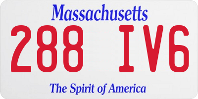 MA license plate 288IV6
