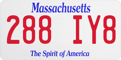 MA license plate 288IY8