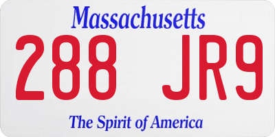MA license plate 288JR9