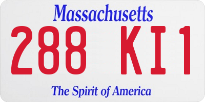 MA license plate 288KI1