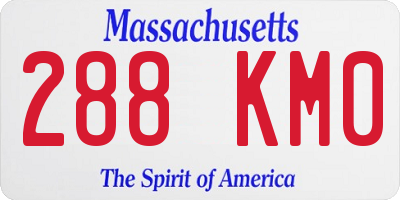 MA license plate 288KM0