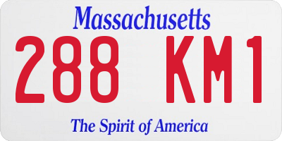 MA license plate 288KM1