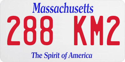 MA license plate 288KM2