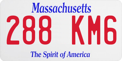 MA license plate 288KM6