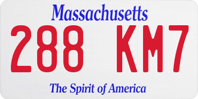 MA license plate 288KM7