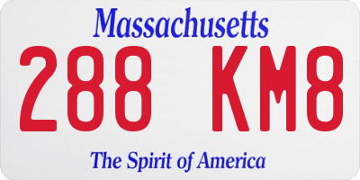 MA license plate 288KM8